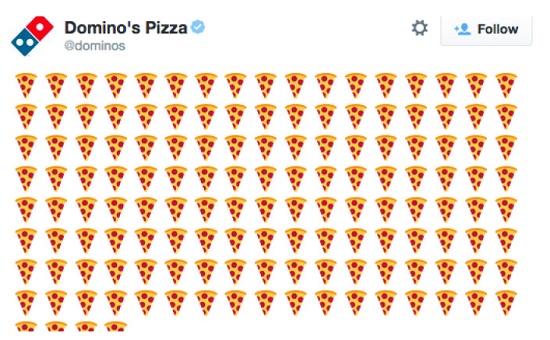 Dominos Tweet-to-order service: Order pizza with Pizza emojis