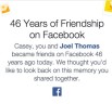 Facebook bug causing the app to congratulate users for 46 years of friendship with other users