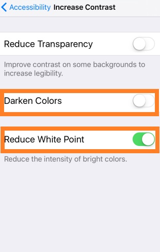 How To Reduce White Color Intensity On Your iPhone?