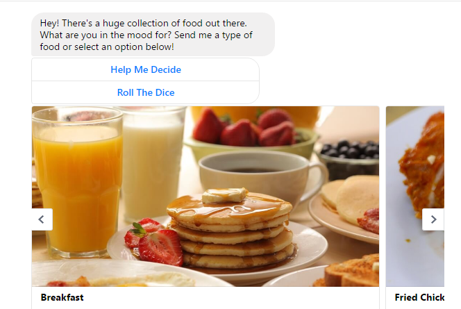 Now get Get Food & Restaurant recommendations with Facebook Messenger