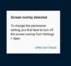 What is "Screen Overlay Detected" in Android? How to solve it?