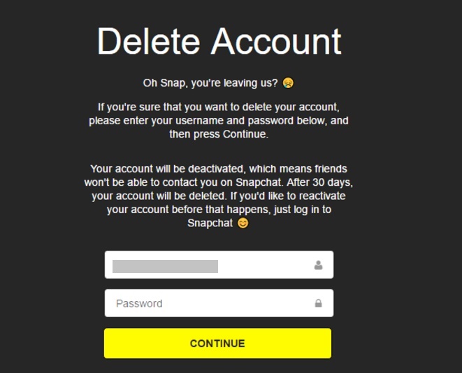 How To Delete A Snapchat Account And How To Recover A Deleted - how to get your deleted roblox account back