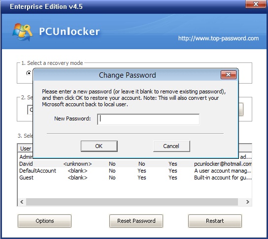 pcunlocker crack windows 10