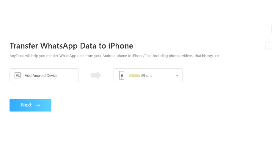 How To Transfer WhatsApp Messages From Android To iPhone Using AnyTrans