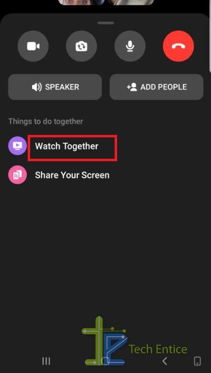 watch together messenger not showing