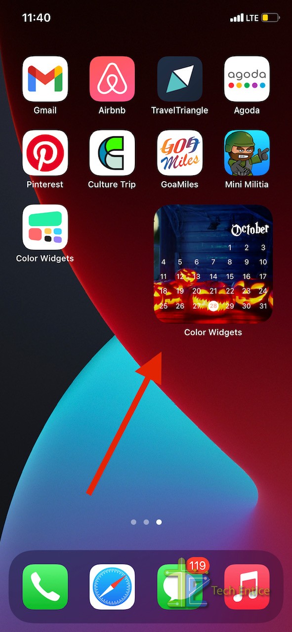 How To Create Halloween Calendar Widget on iPhone in iOS 14?