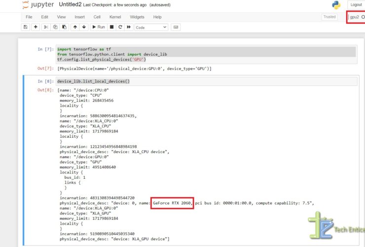 How to make Jupyter Notebook to run on GPU?