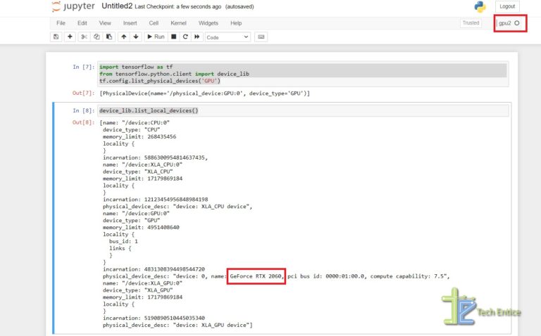 How to make Jupyter Notebook to run on GPU? | TechEntice