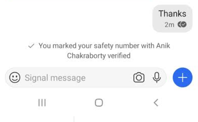 How To Verify Security Of A Contact On Signal?