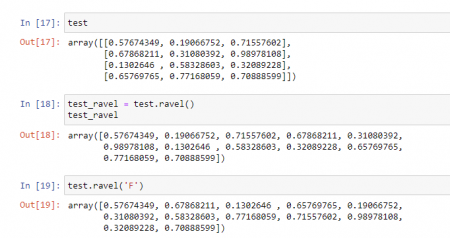 NumPy: Difference between reshape(), flatten(), ravel()