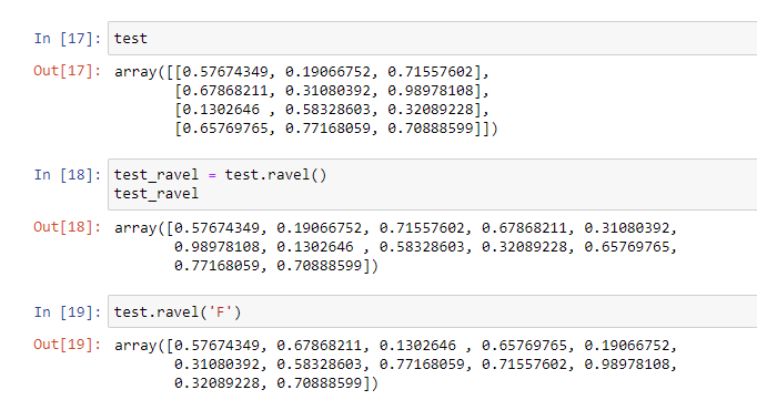 NumPy: Difference between reshape(), flatten(), ravel() – When to use what?