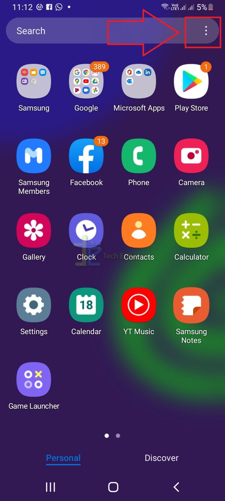 How do I turn off Discover on my Samsung smartphone