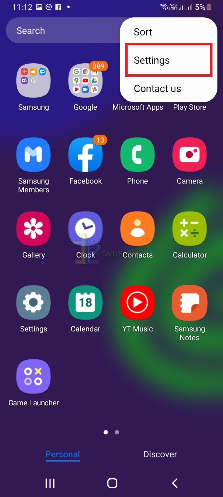 How do I turn off Discover on my Samsung smartphone