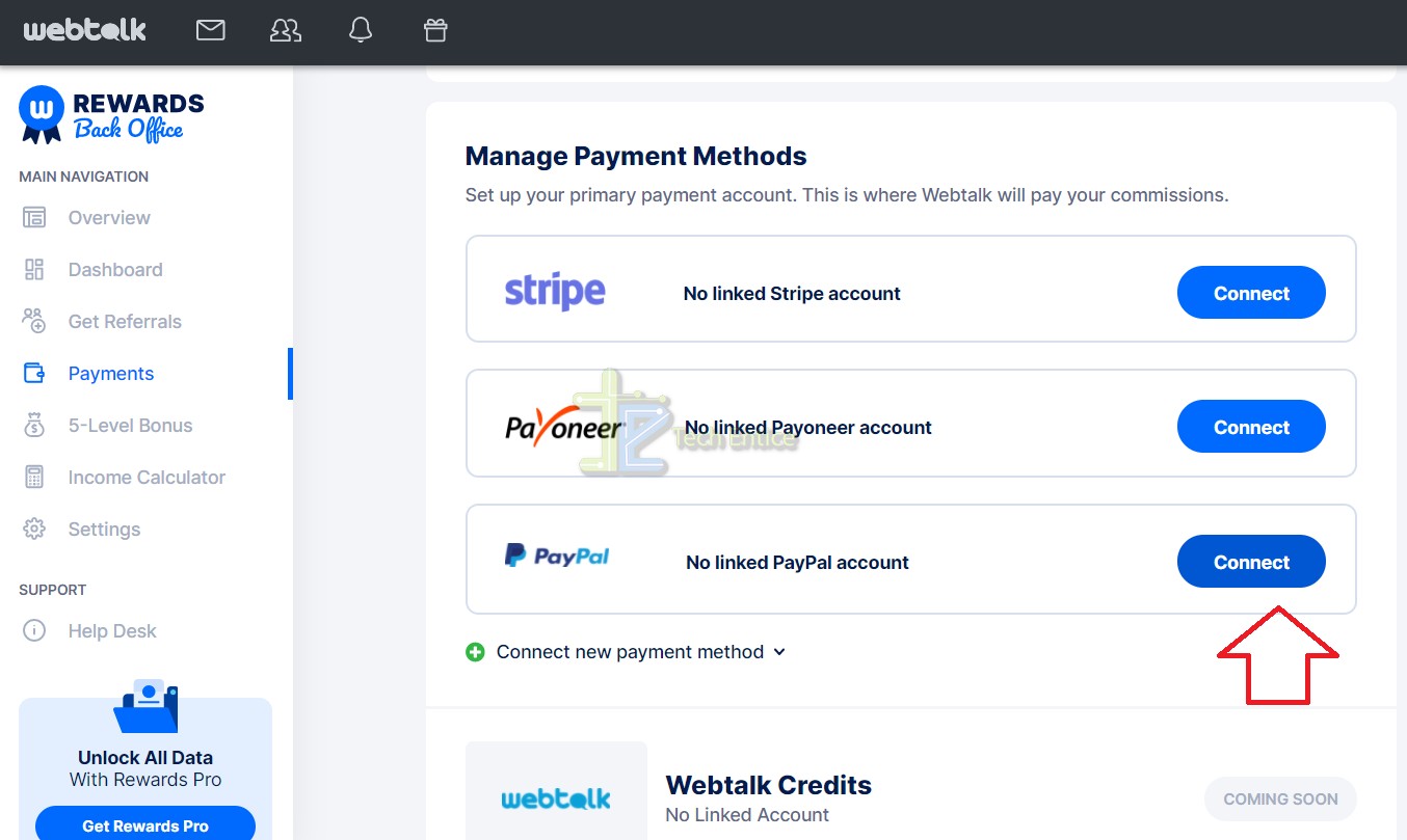 How To Link Your PayPal account To Webtalk Account?
