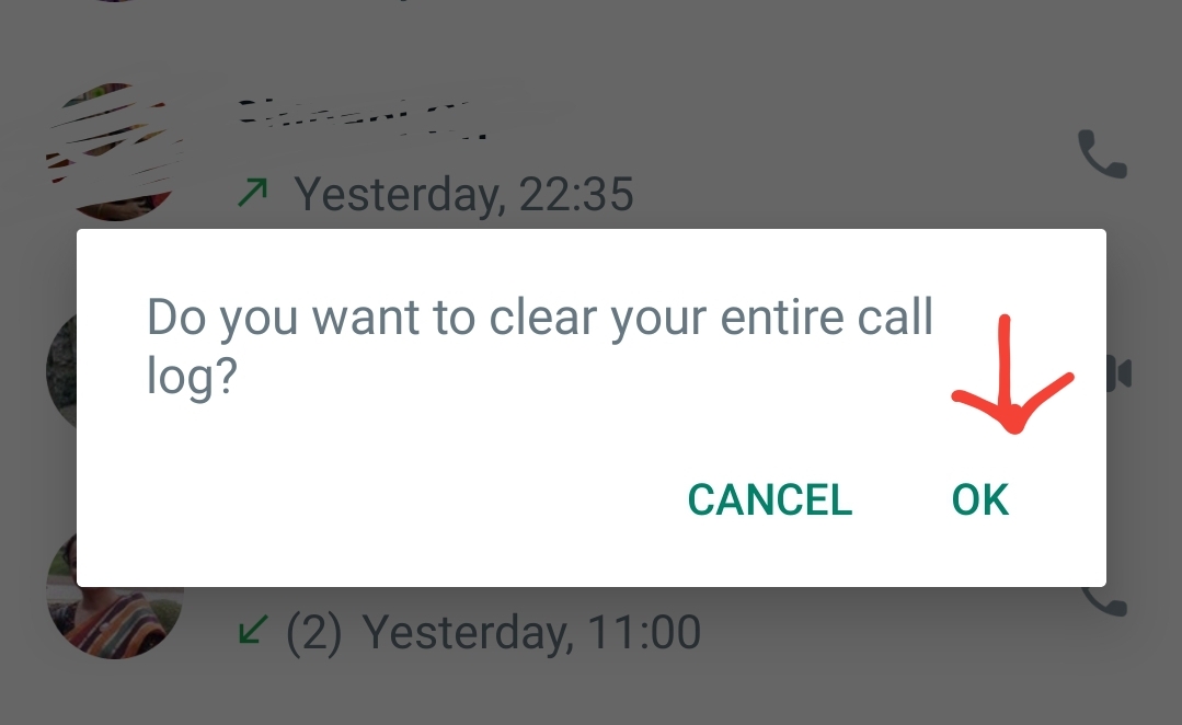 clear call log Delete WhatsApp Call Log