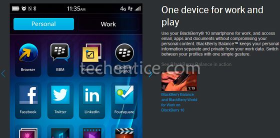 BlackBerry 10 Balance