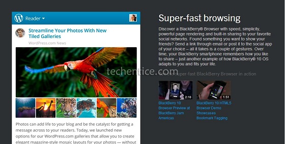 BlackBerry 10 Browser