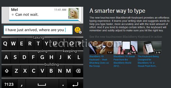 Black Berry 10 Keyboard