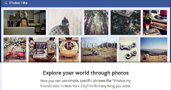 Facebook graph photo search